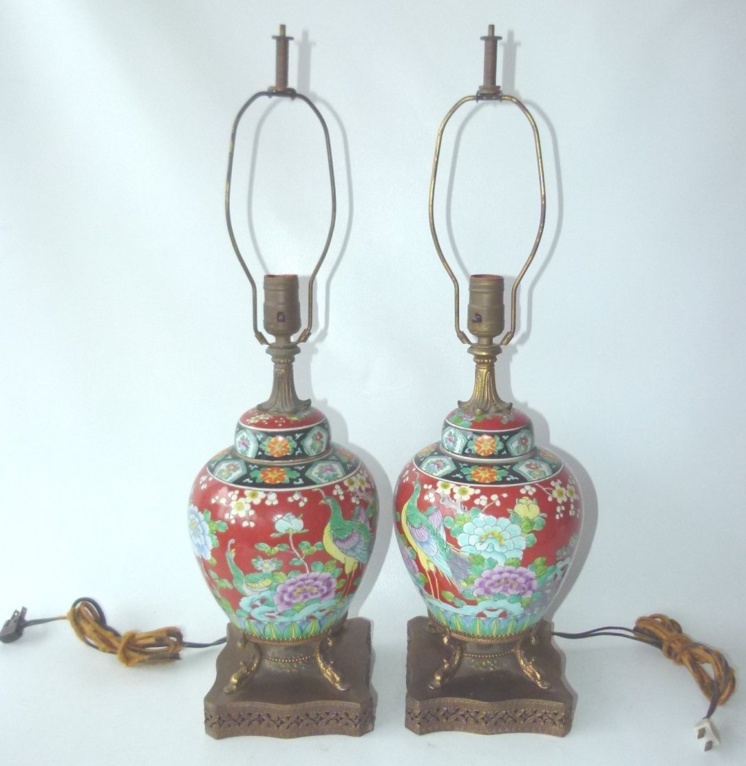 PR. CHINESE FAMILLE VERTE GINGER JARS  AS LAMPS (1 of 15)
