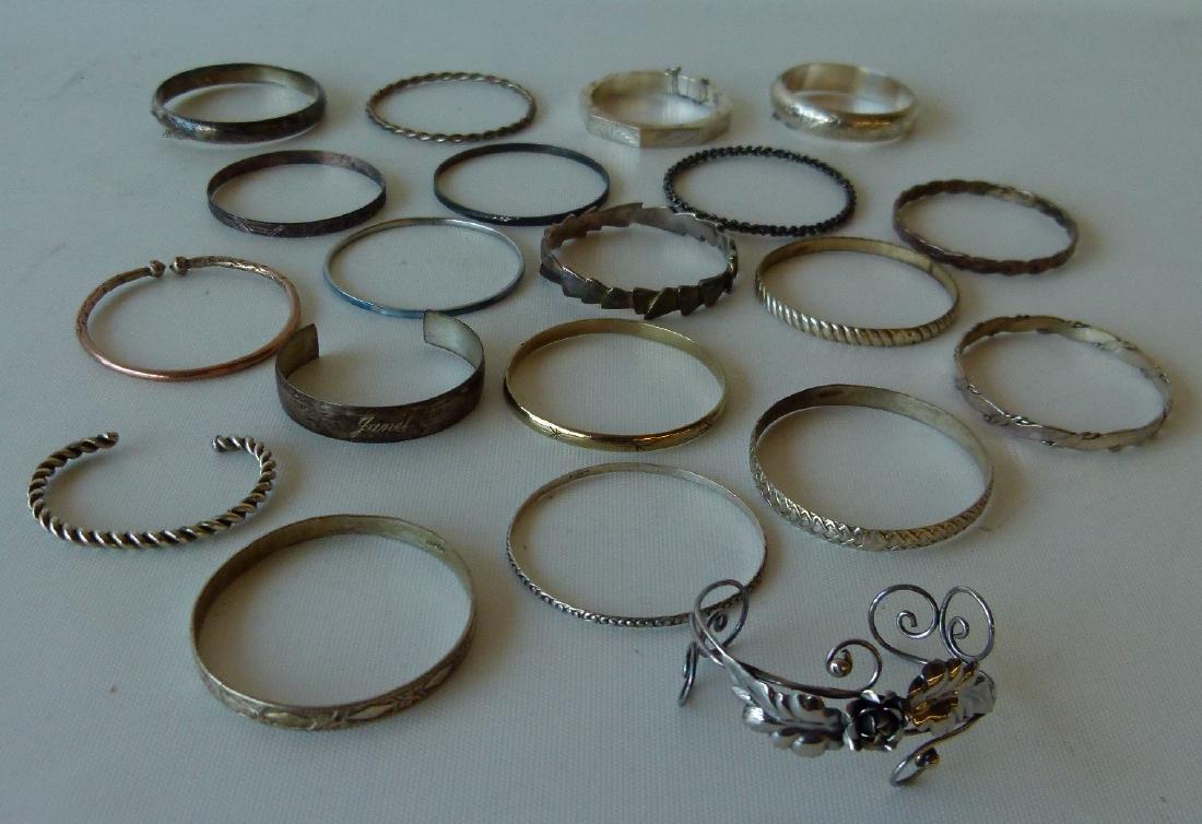 LOT (20)  ASSORTED STERLING BRACELETS C. 1940/90 (1 of 14)