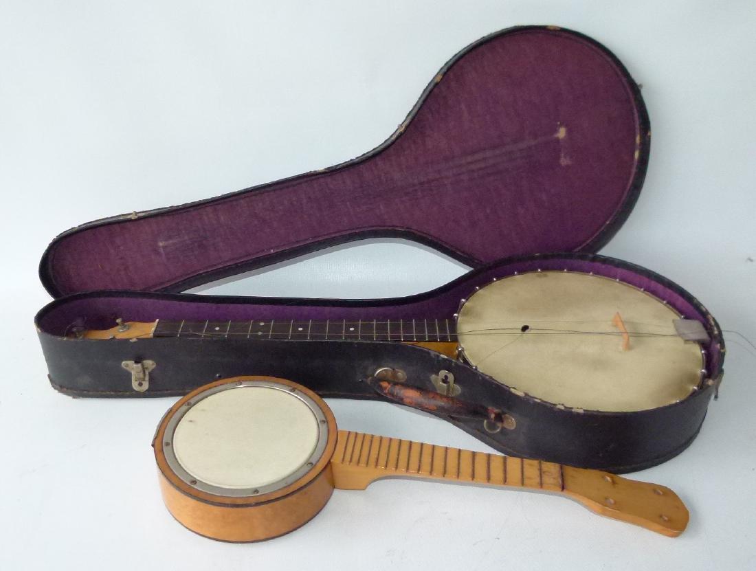 LOT (2) INCL. TENOR BANJO/BANJO MANDOLIN: LOT (2) INCL. TENOR BANJO/BANJO MANDOLIN, C. 1920/30