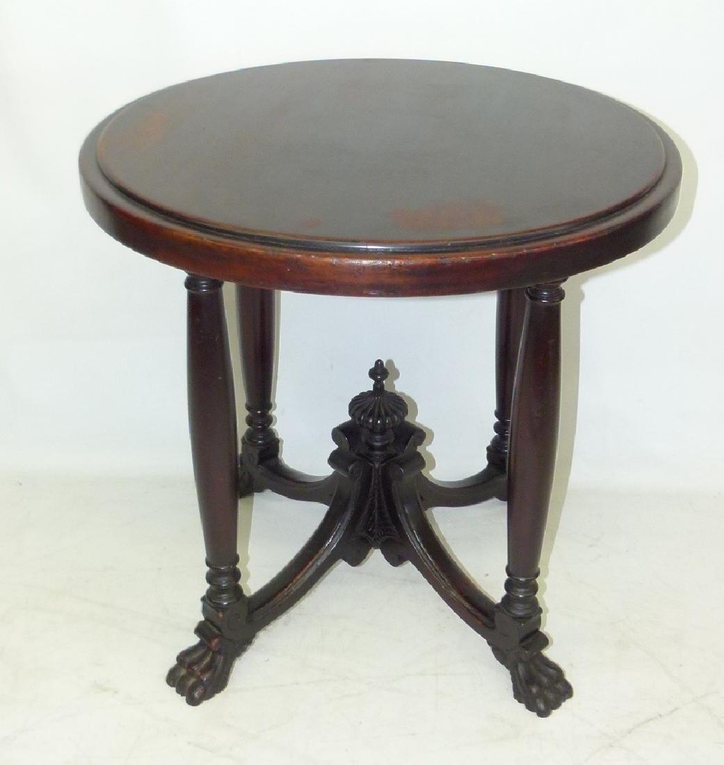 VICTORIAN STYLE MAHOGANY CLAW FOOT TABLE (1 of 9)