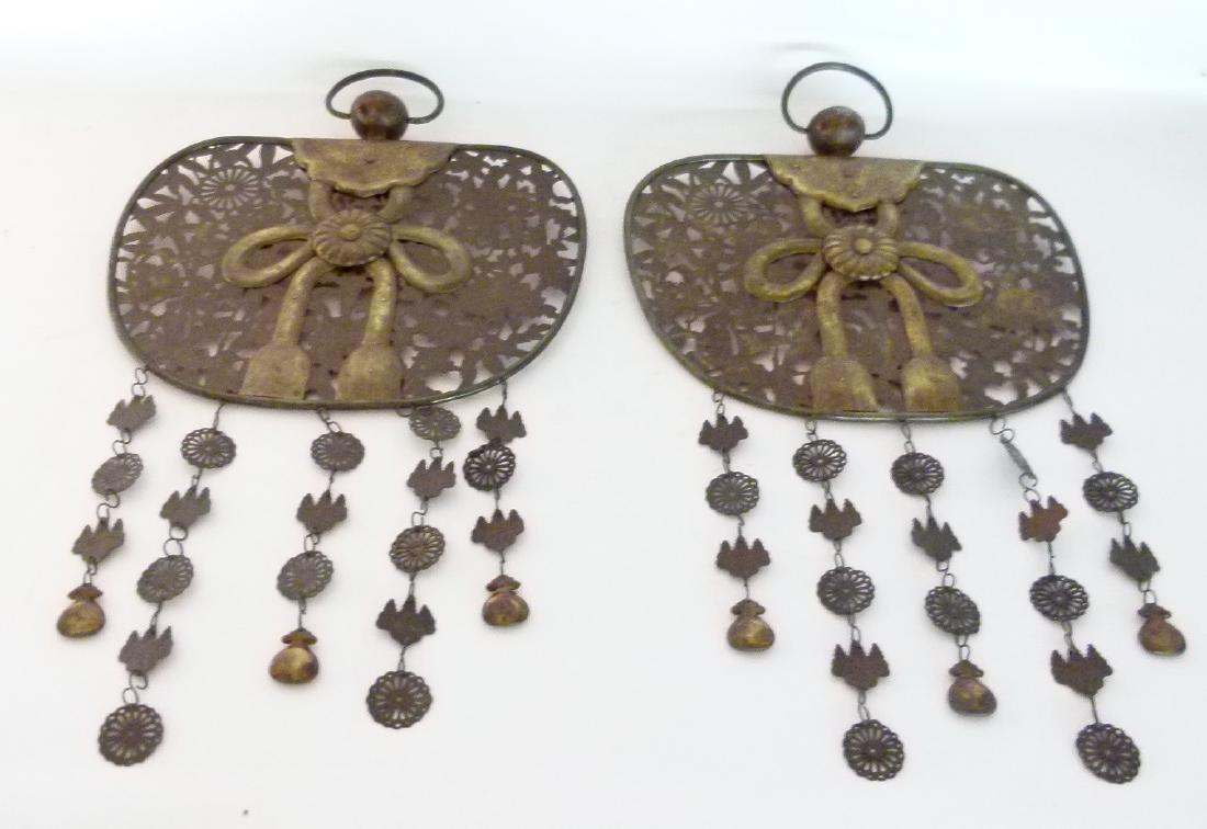 PR. CHINESE QING DYNASTY  BRASS ALTER HANGINGS (1 of 6)