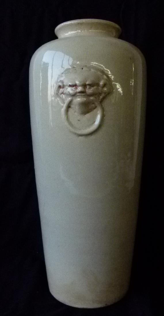 CHINESE MEIPING QING DYNASTY WHITE CERAMIC VASE (1 of 7)