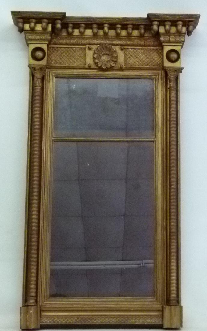 FEDERAL 2-PART WALL MIRROR 19TH C. (1 of 16)