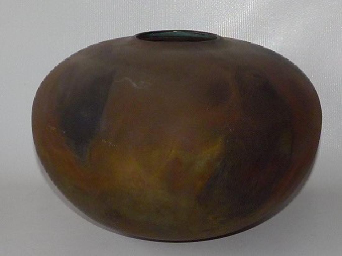 EVANS /RAKU CERAMIC VASE, 20TH C. (1 of 8)