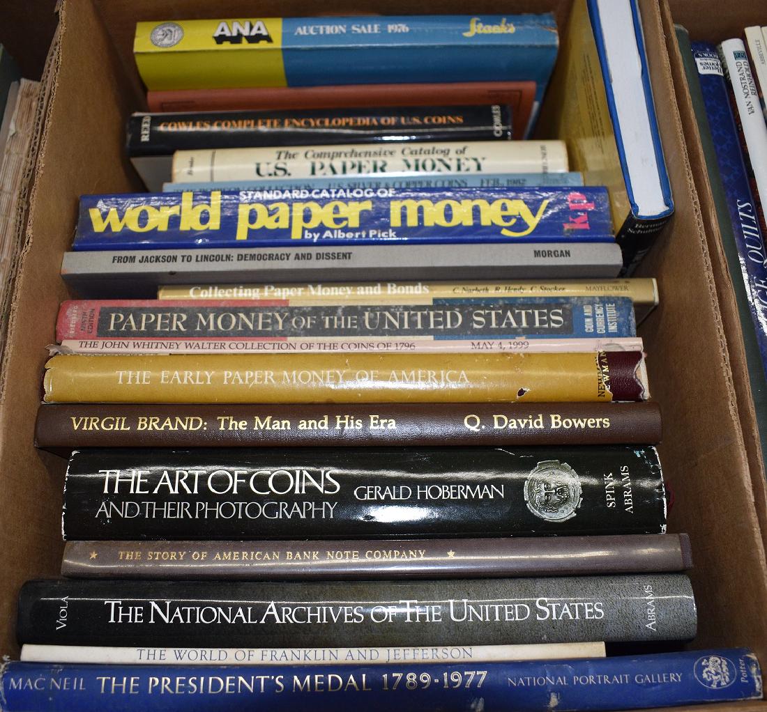 BOX ASSORT VOLUMES NUMISMATIC ART REFERENCE (1 of 4)