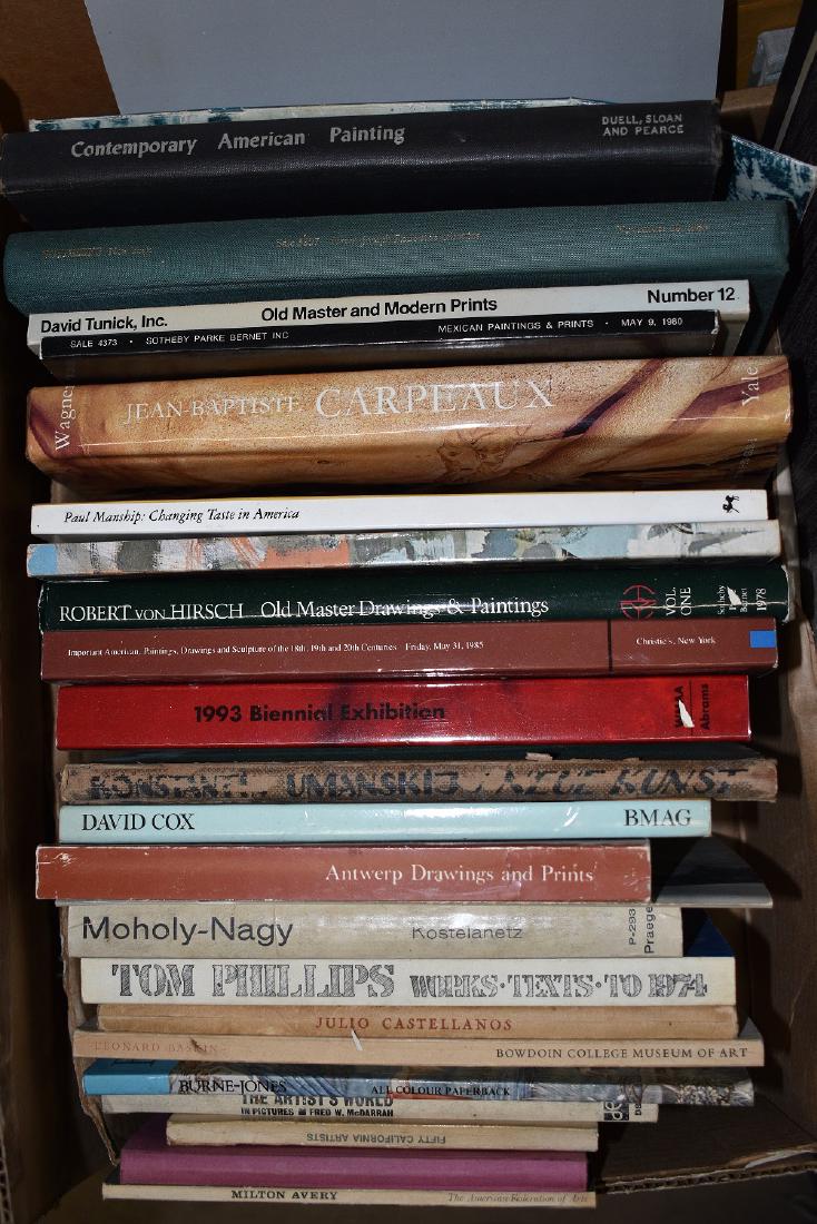 BOX LOT ASSORTED VOLUMES ART REFERENCE: BOX LOT ASSORTED VOLUMES ART REFERENCE INCL. MOHOLY-NAGY, MILTON AVERY, CARPEAUX
