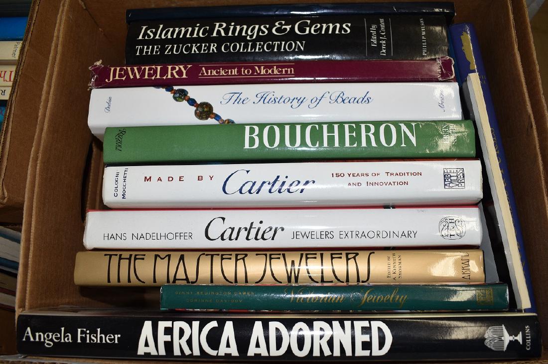 BOX LOT ASSORTED VOLUMES GOLD/SILVER/CARTIER (1 of 5)