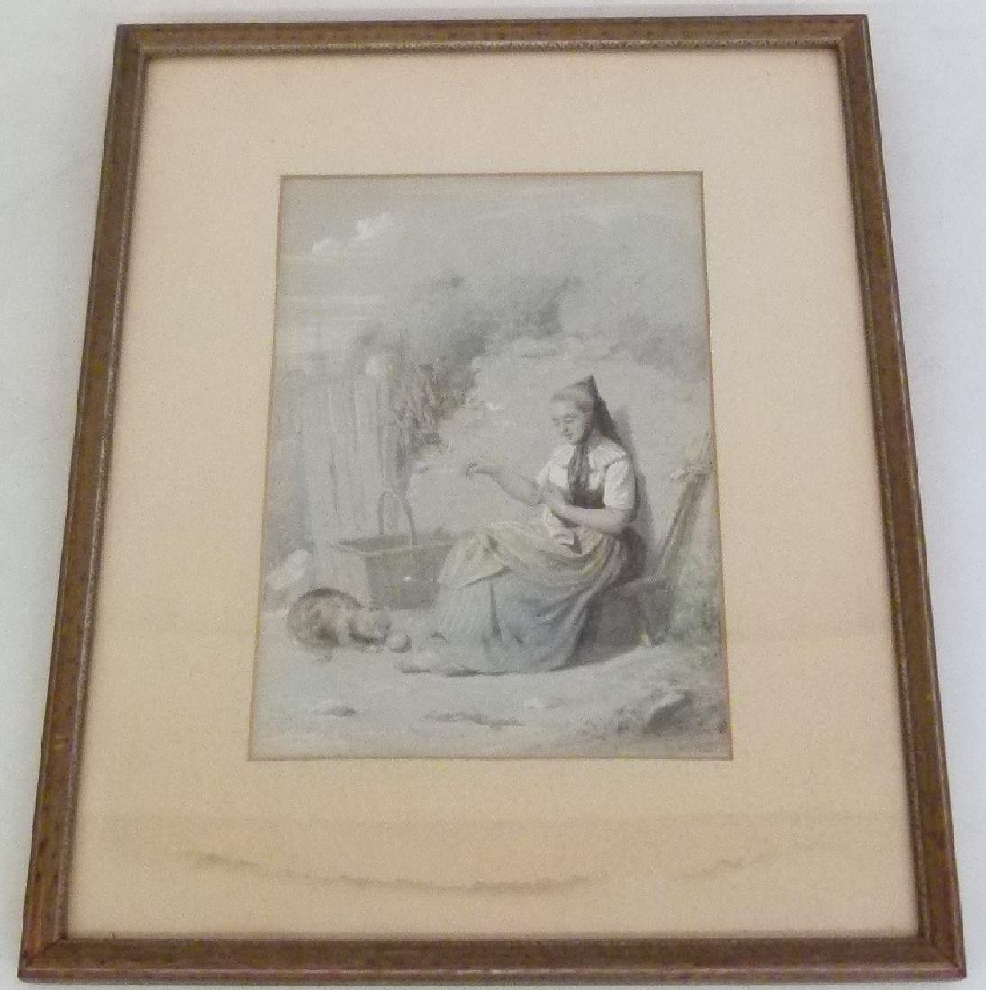 W/C GRAPHITE/CONTE CRAYON GENRE SCENE (1 of 10)