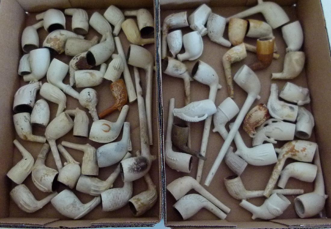 (2) BOXES CLAY PIPES 18/19TH C. (1 of 17)