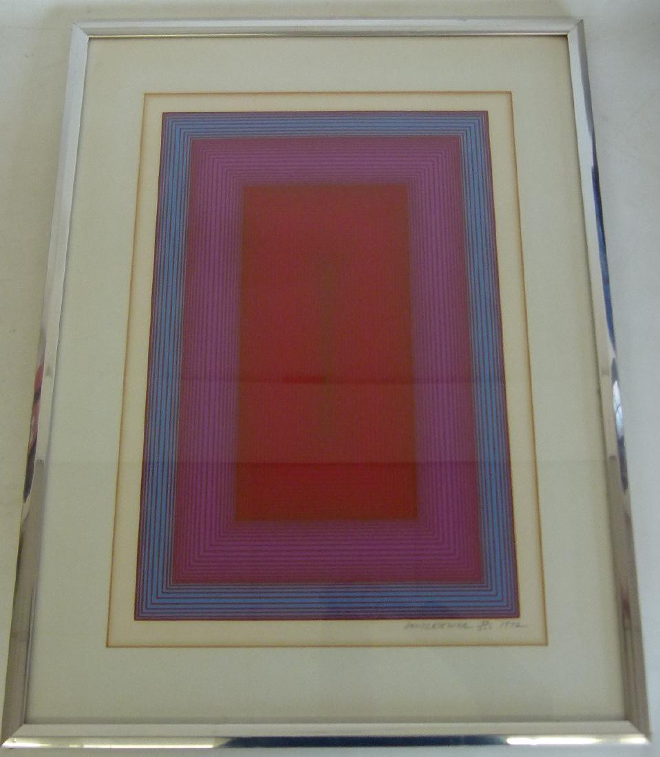 SERIGRAPH OPTICAL ART SIGNED ANUSZKIEWICZ, C. 1972 (1 of 6)