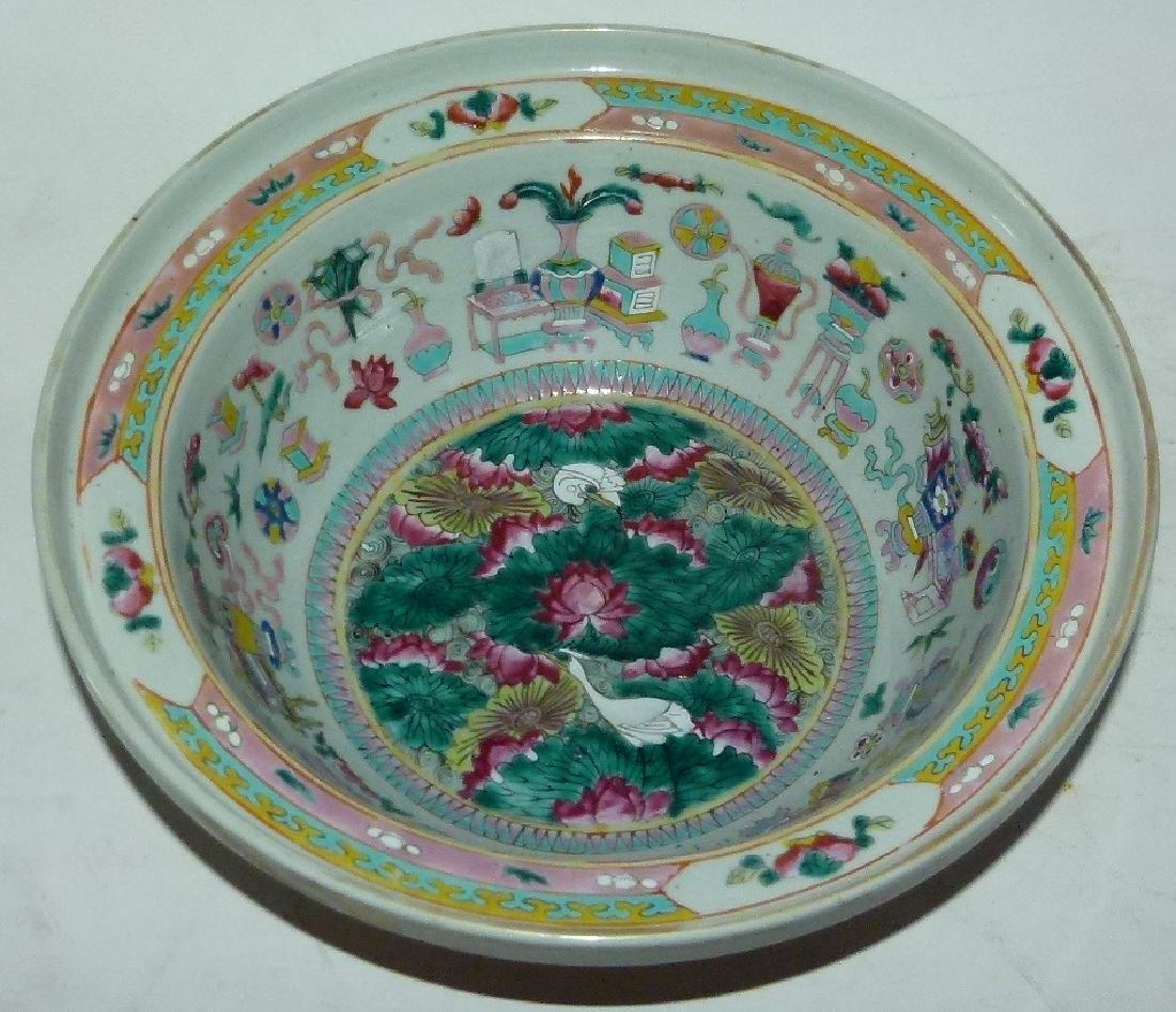 LARGE CHINESE PORCELAIN WASH BASIN (1 of 8)