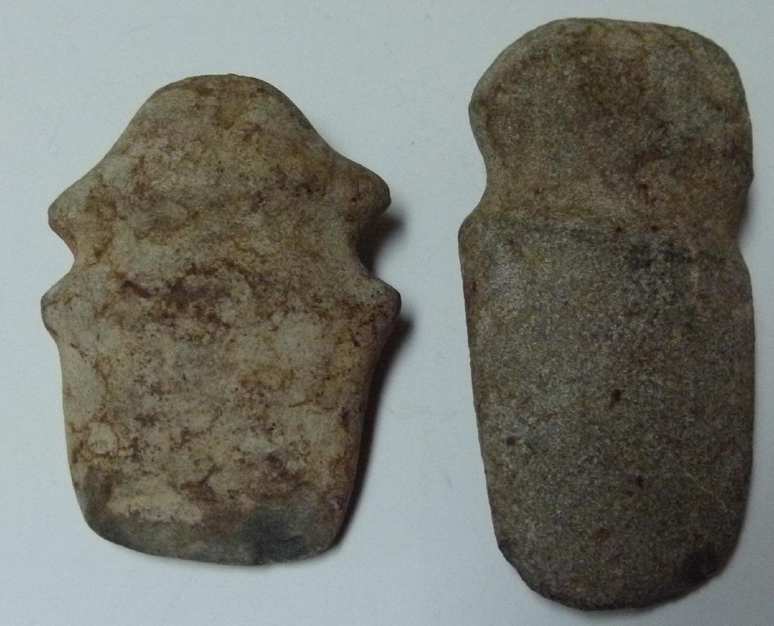 LOT (2) NATIVE AMERICAN INDIAN STONE AX HEADS (1 of 7)