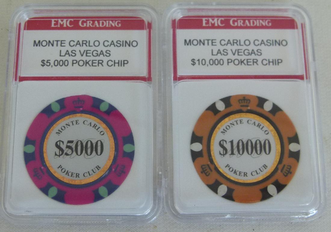 (2) MONTE CARLO LAS VEGAS CASINO CHIPS (1 of 5)