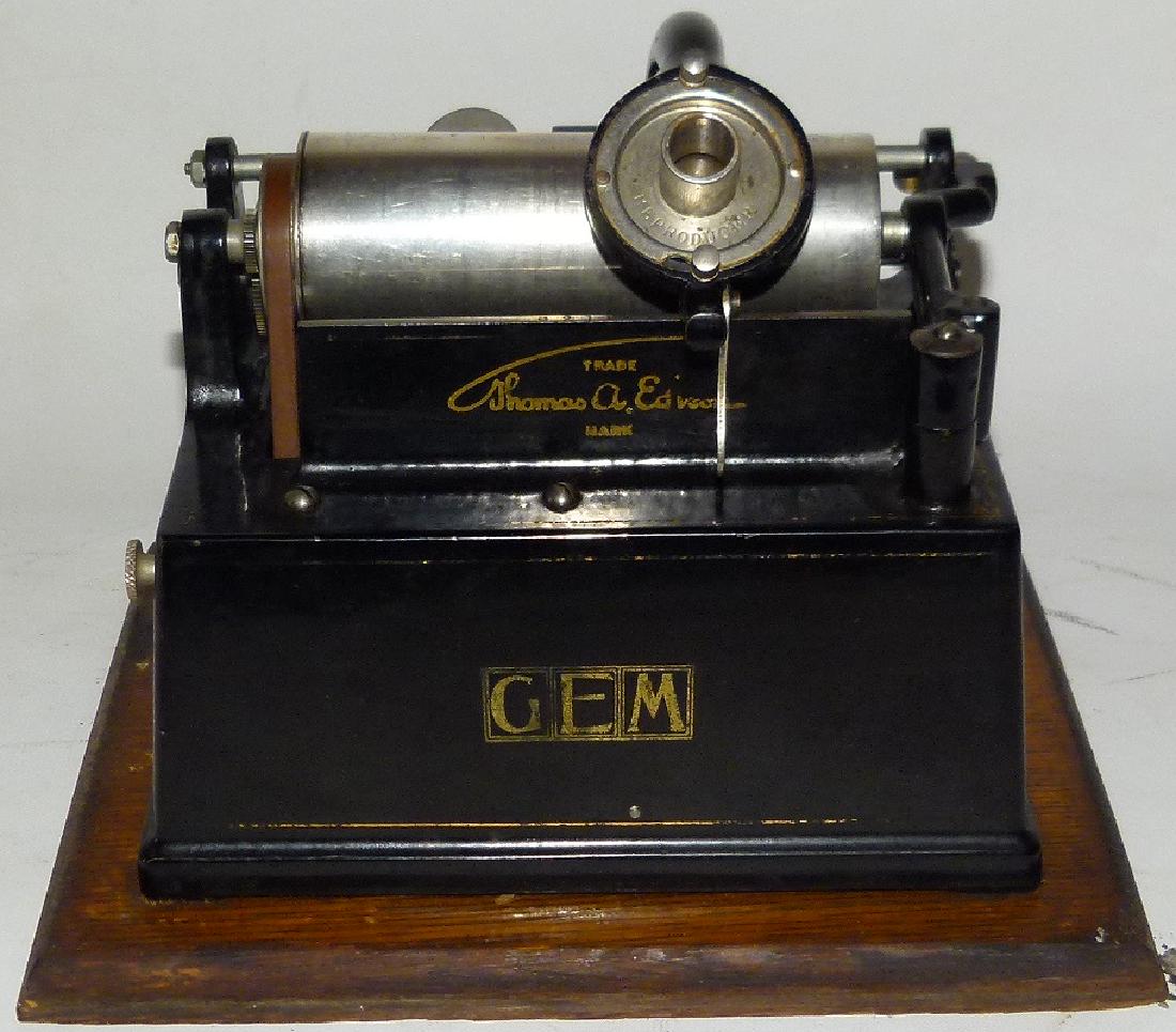 EDISON GEM CYLINDER PHONOGRAPH (1 of 8)