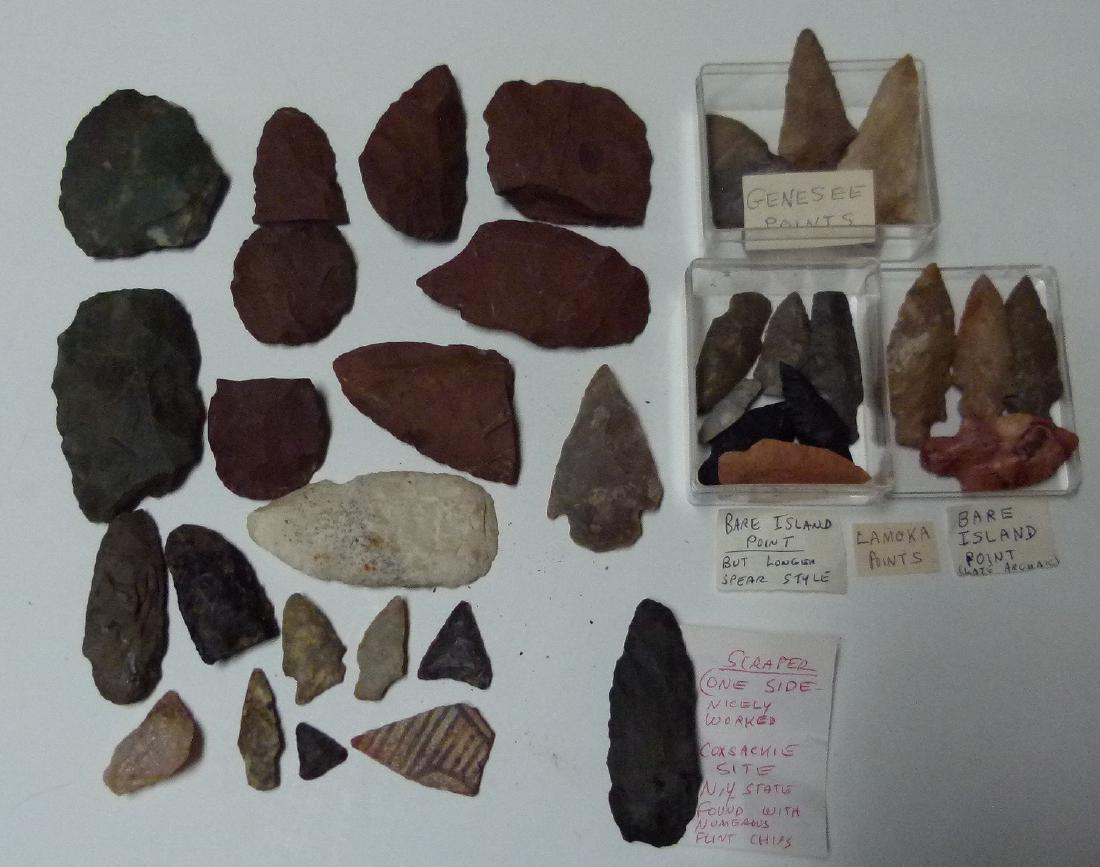 LOT ASSORT. NATIVE AMERICAN INDIAN ARROWHEADS (1 of 7)