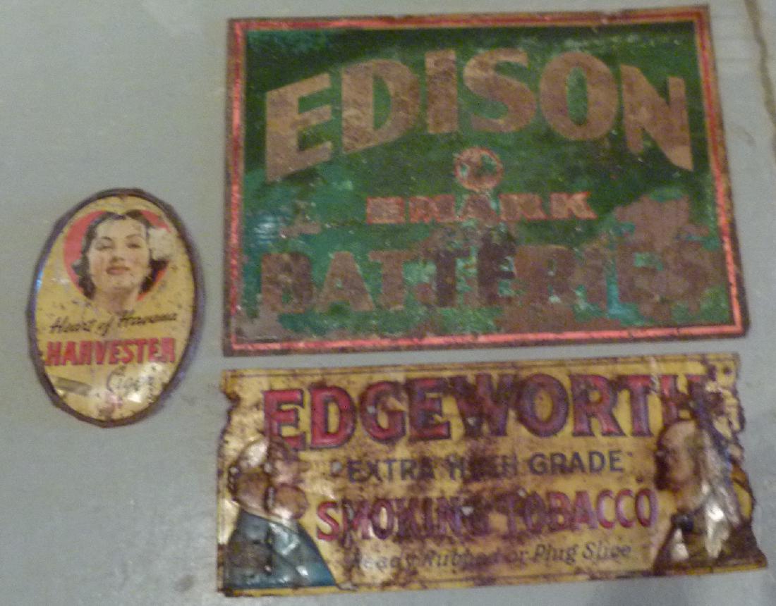 LOT (3) ASSORTED ADV. SIGNS (1 of 13)