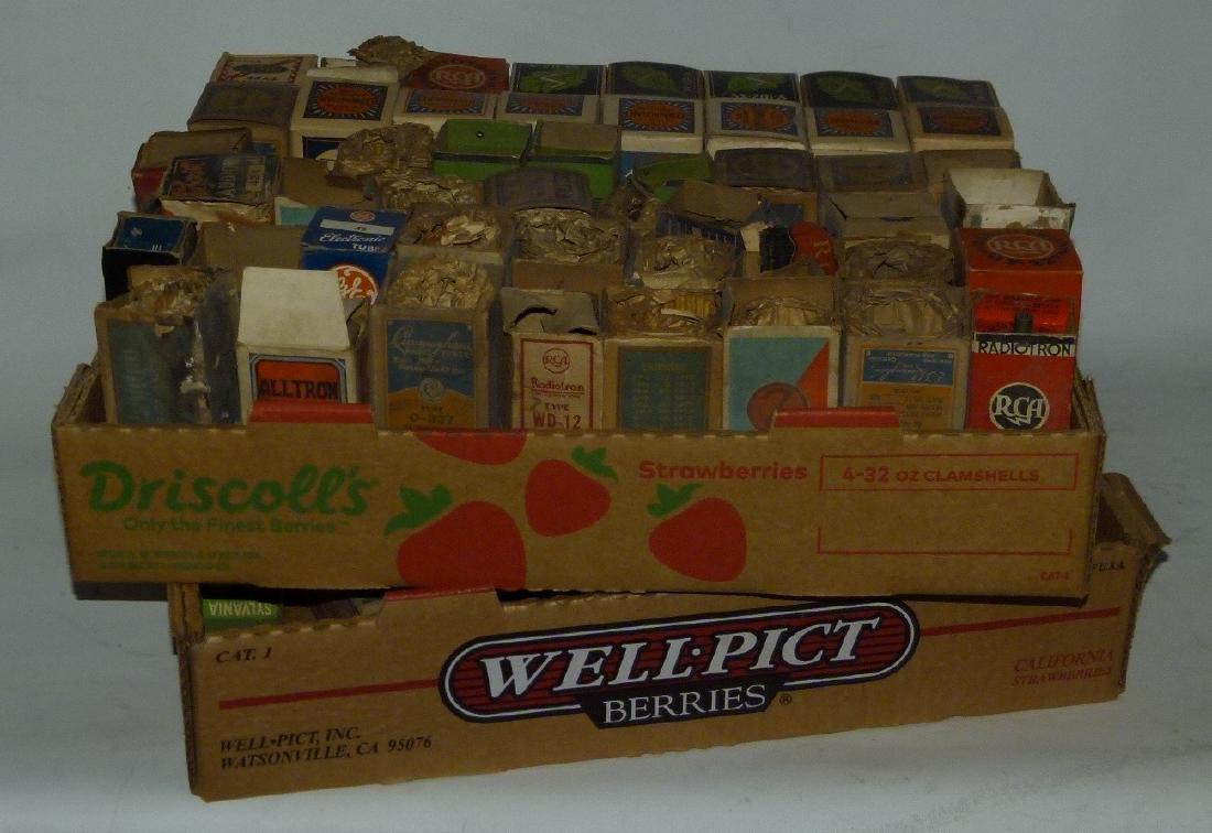 LOT (2) BOXES ASSORTED RADIO TUBES INCL. N.O.S. (1 of 3)