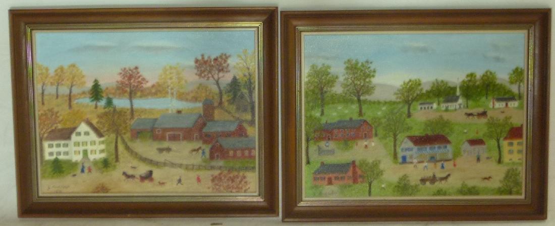 LOT (2) O/B LANDSCAPE SIGNED G. HUCKFELDT (1 of 11)