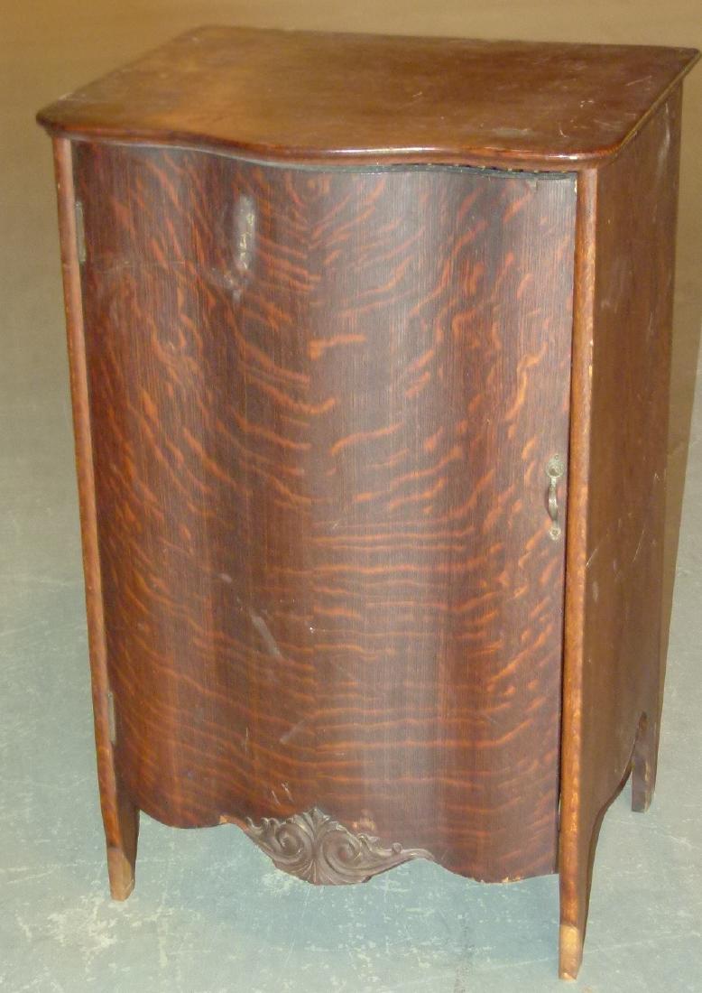 DECO OAK RECORD CABINET, C. 1910 (1 of 8)