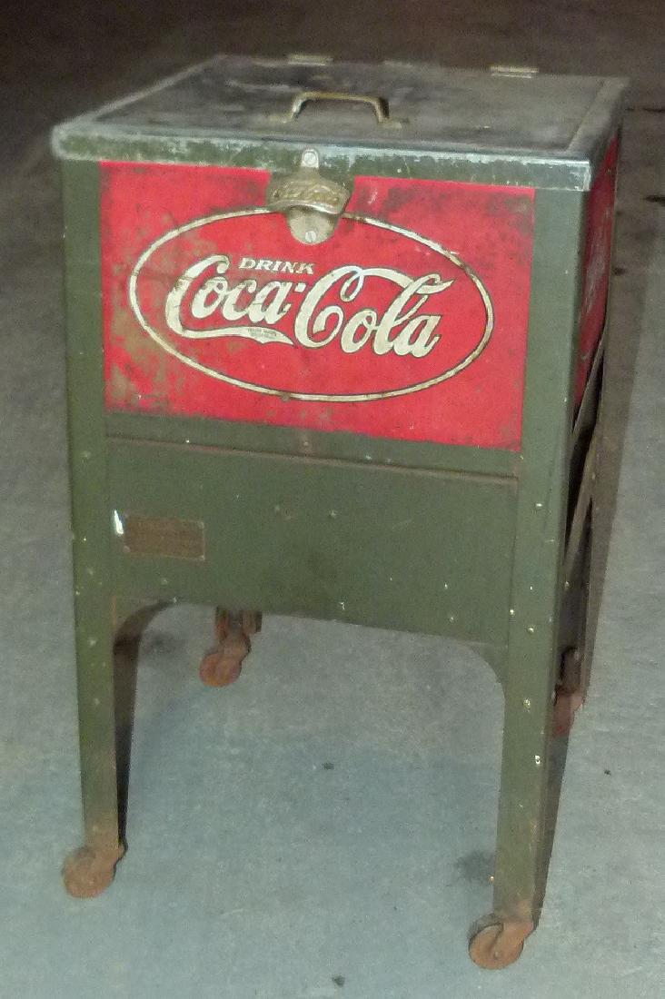 RARE COCA-COLA ICE CHEST, C. 1910/20 (1 of 8)