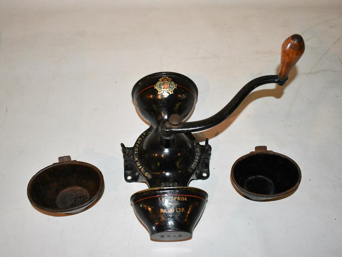 ENTERPRISE STENCILED CAST IRON COFFEE MILL (1 of 8)