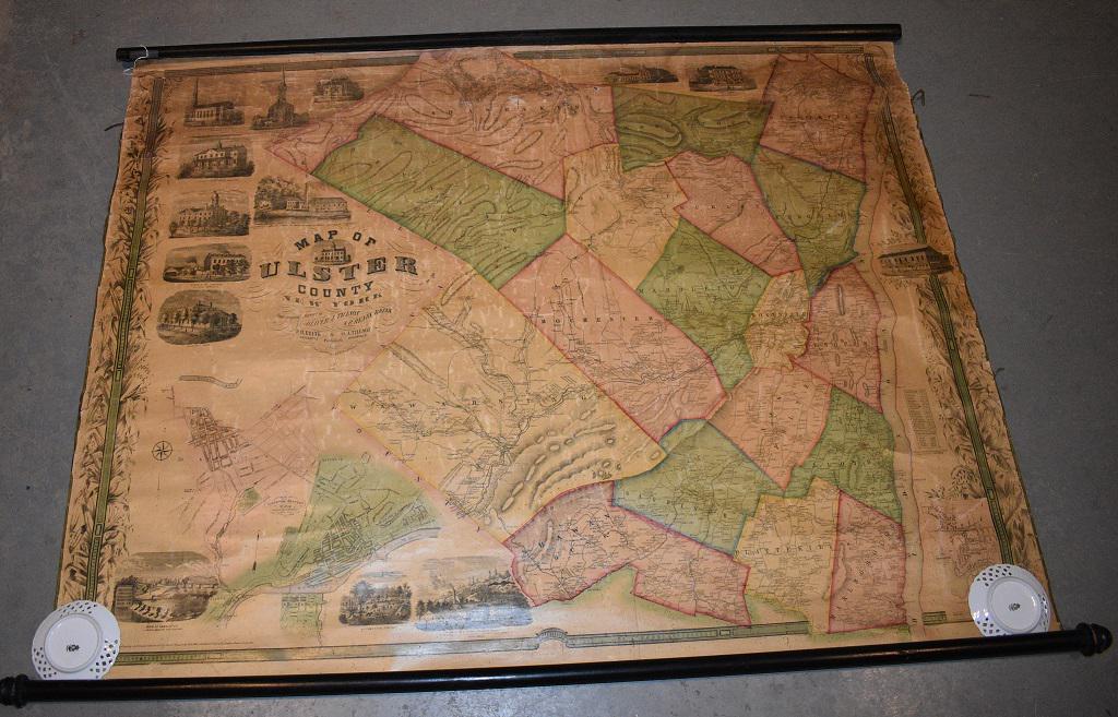 LARGE WALL MAP ULSTER COUNTY NEW YORK (1 of 7)