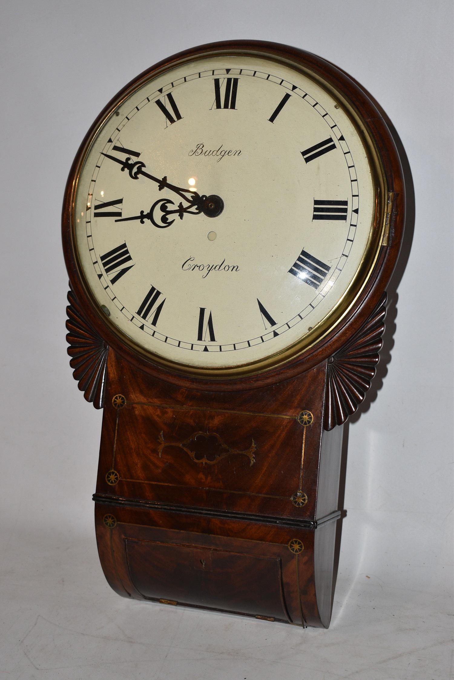 REG MAHOGANY WALL CLOCK  BUDGEN-CROYDON (1 of 9)