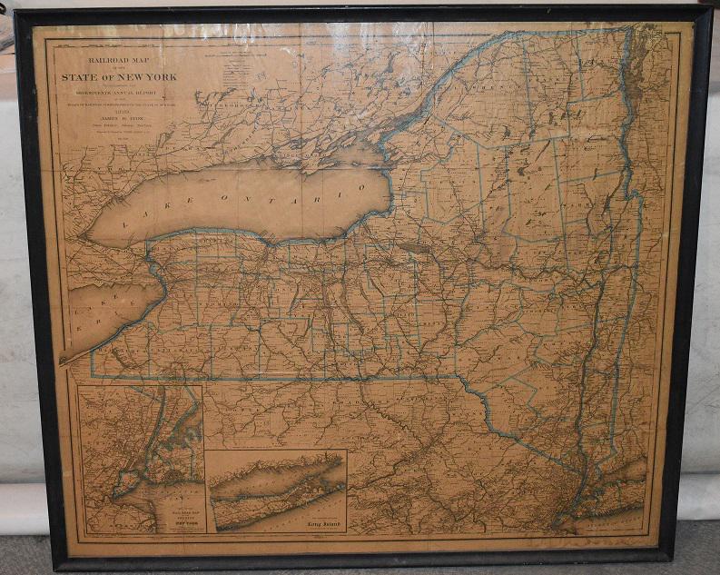 NYS ONTARIO & WESTERN RAILROAD MAP W/COLOR (1 of 5)