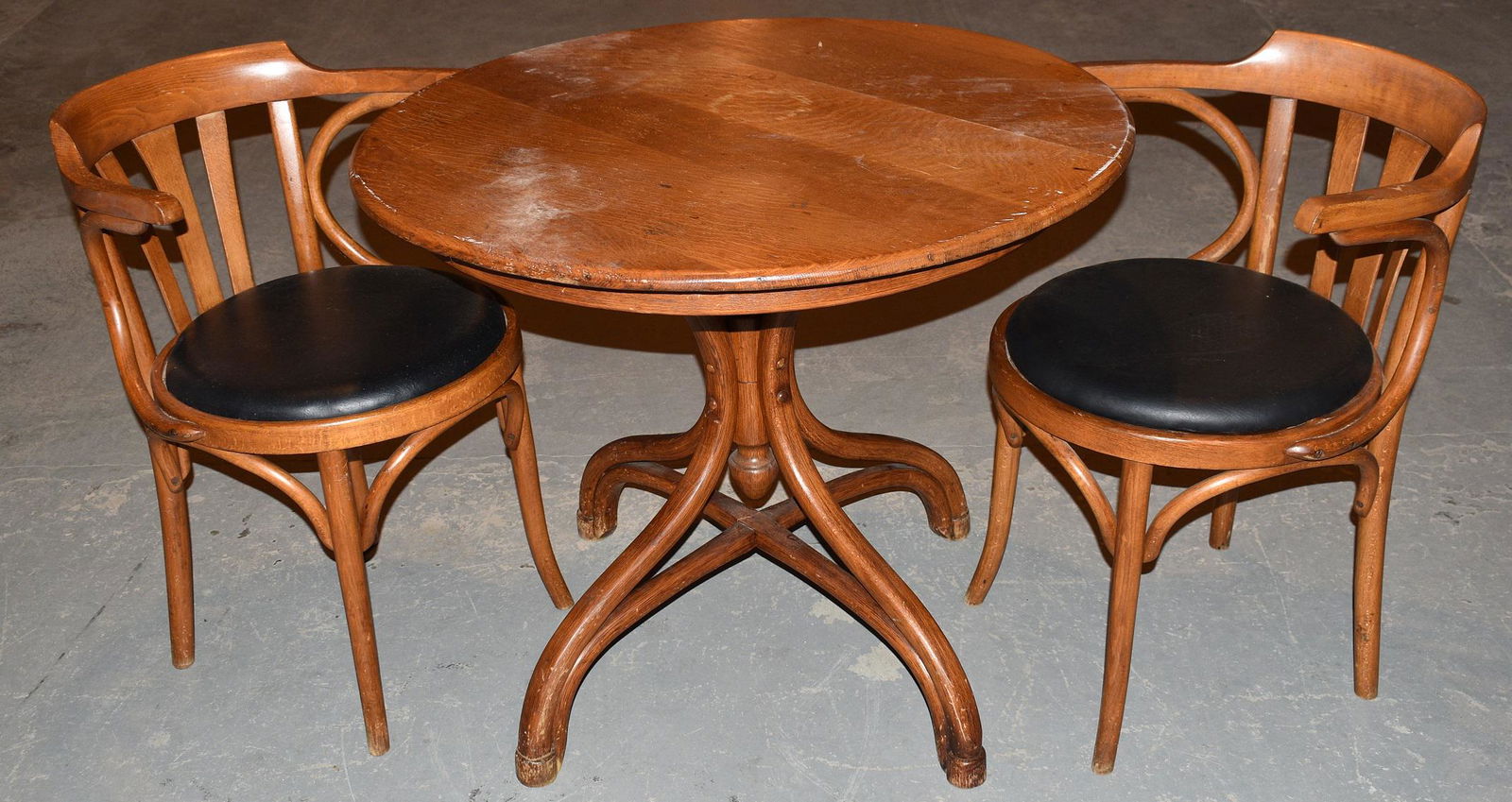 LOT (3) DECO OAK DINETTE TABLE  W/ 2 CHAIRS (1 of 9)