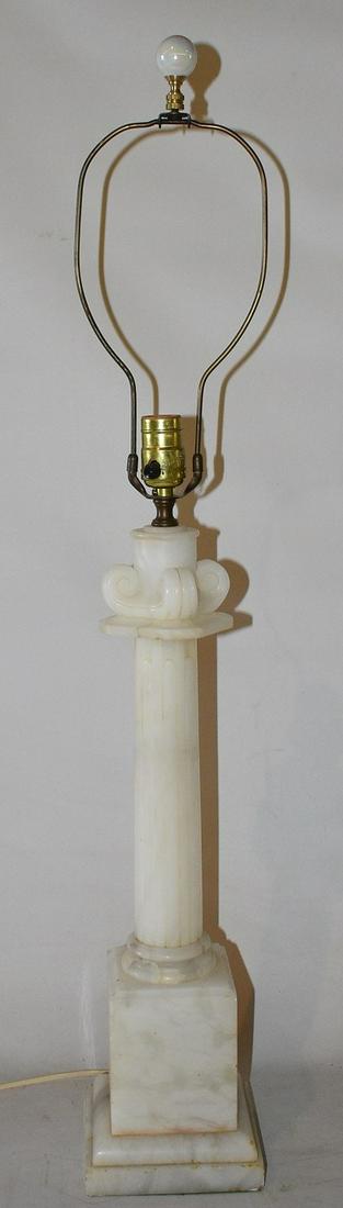 CLASSICAL ALABASTER TABLE LAMP BASE, C. 1940/50 (1 of 10)
