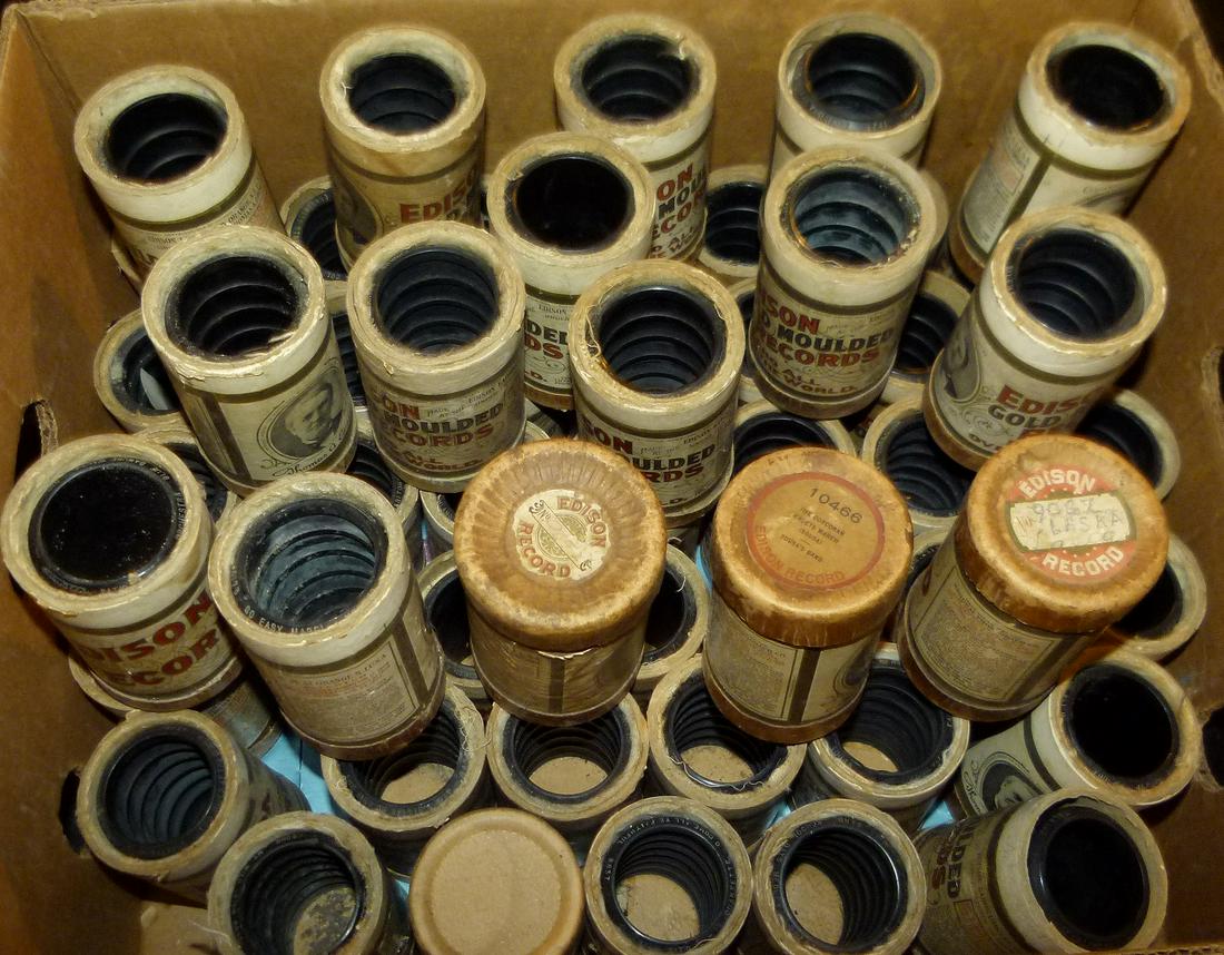 LOT (55) EDISON CYLINDER RECORDS (LATER BOXES) (1 of 6)