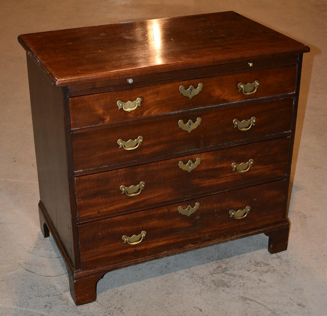 ENGLISH GEORGE III MAHOGANY 4 DRAWER CHEST (1 of 12)