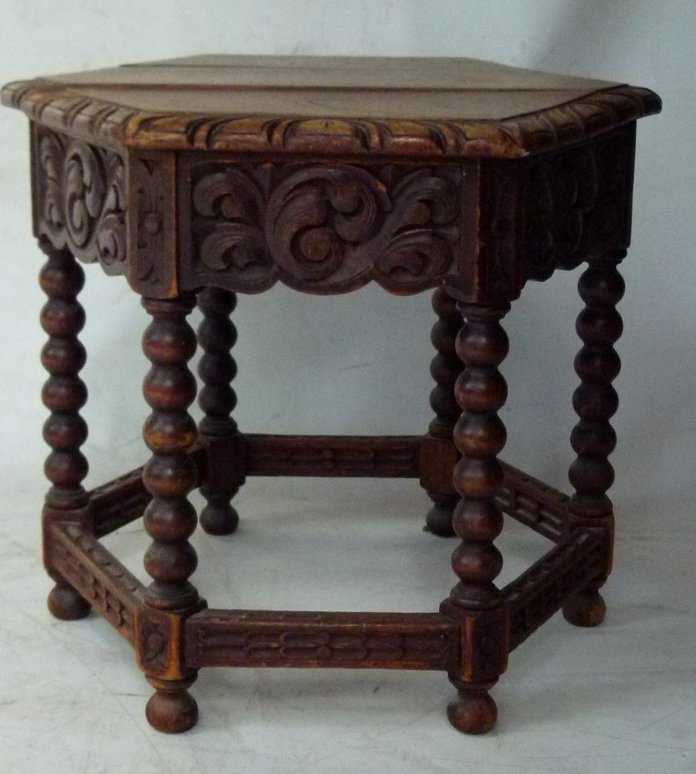 RENAISSANCE REVIVAL STYLE FOOT STOOL, 20TH C. (1 of 5)
