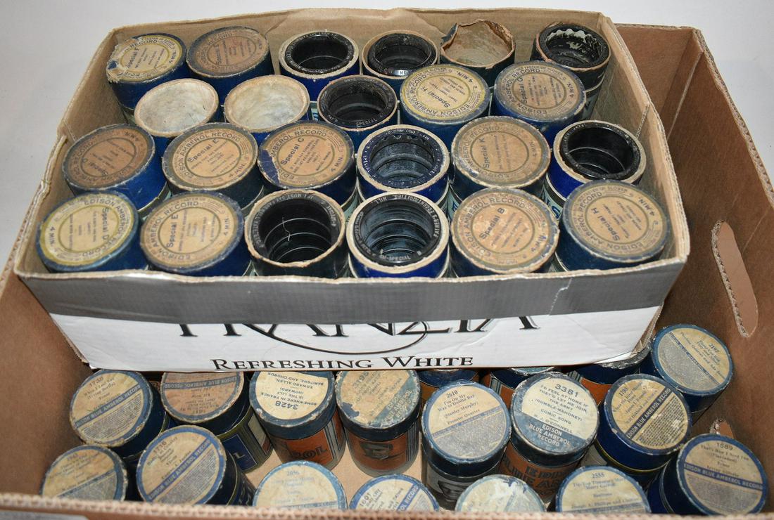 LOT APPROX. (64) EDISON AMBEROL CYLINDER RECORDS (1 of 10)