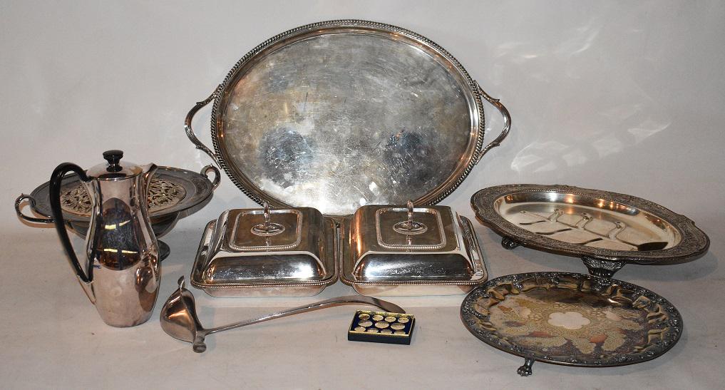 LOT ASSORTED SILVER PLATE, 20TH C. (1 of 7)