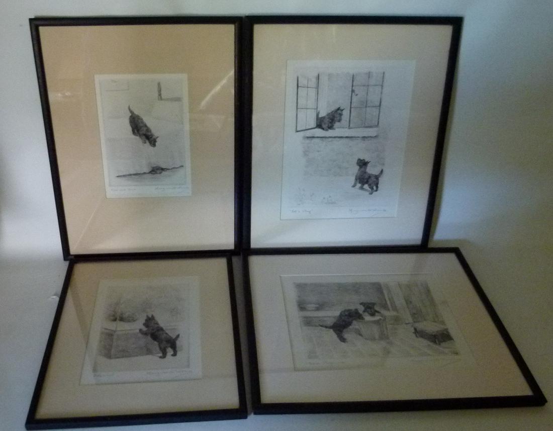 (4) ORIGINAL ETCHINGS SIGNED MARGUERITE KIRMSE (1 of 20)