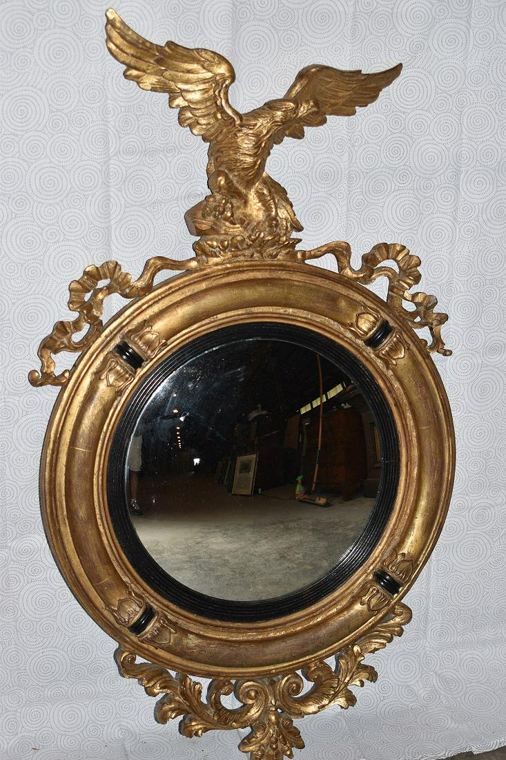 FEDERAL STYLE GILT  BULLSEYE MIRROR, 20TH C. (1 of 11)