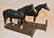 PR. PAINTED CAST IRON/BRASS HORSE BOOK ENDS - 6