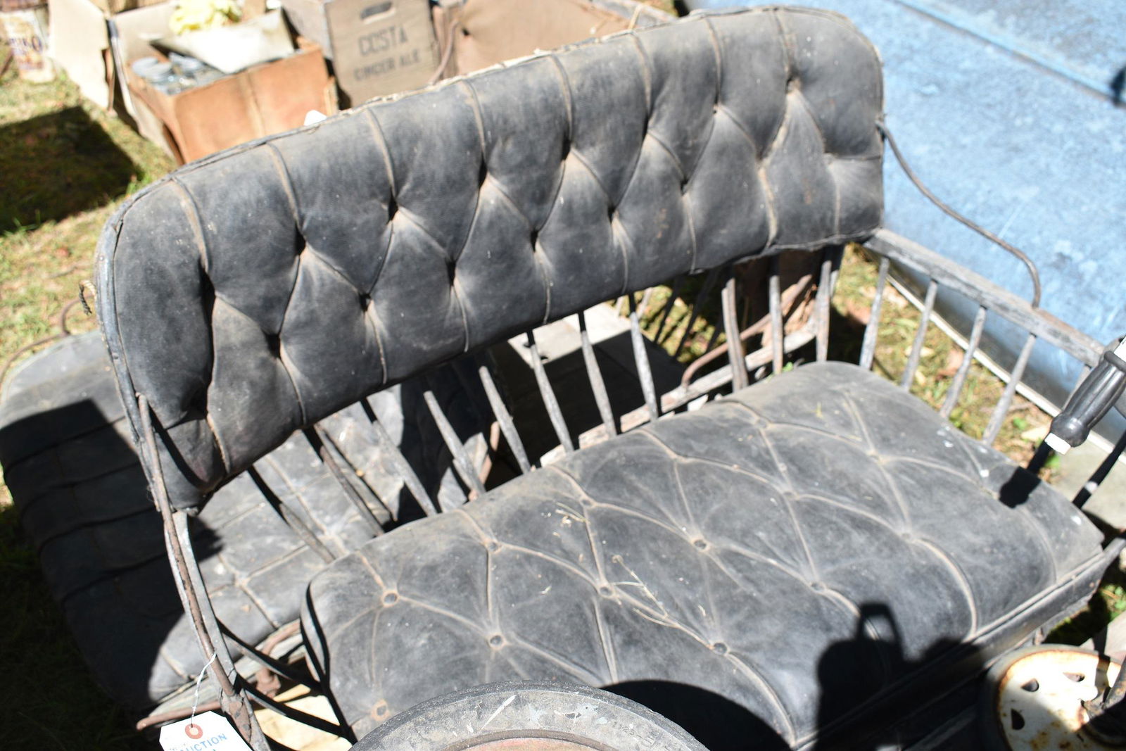 EARLY COUNTRY/PAINTED BUGGY SEAT, 19TH C. (1 of 2)