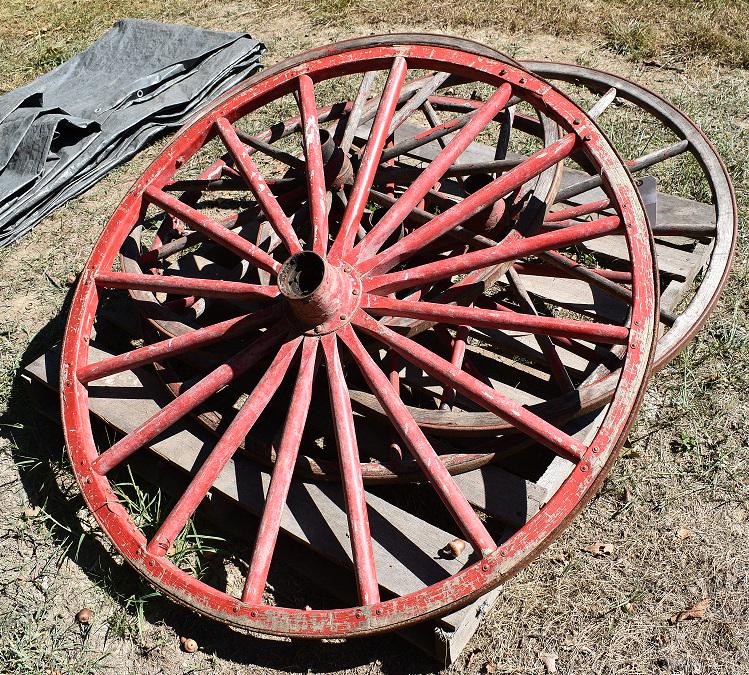 LOT (4) ASSORTED WAGON WHEELS (1 of 3)