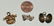 (3) CHARMS INCL. AUTO-PLATINUM GOLD, DIA., RUBIES - 2