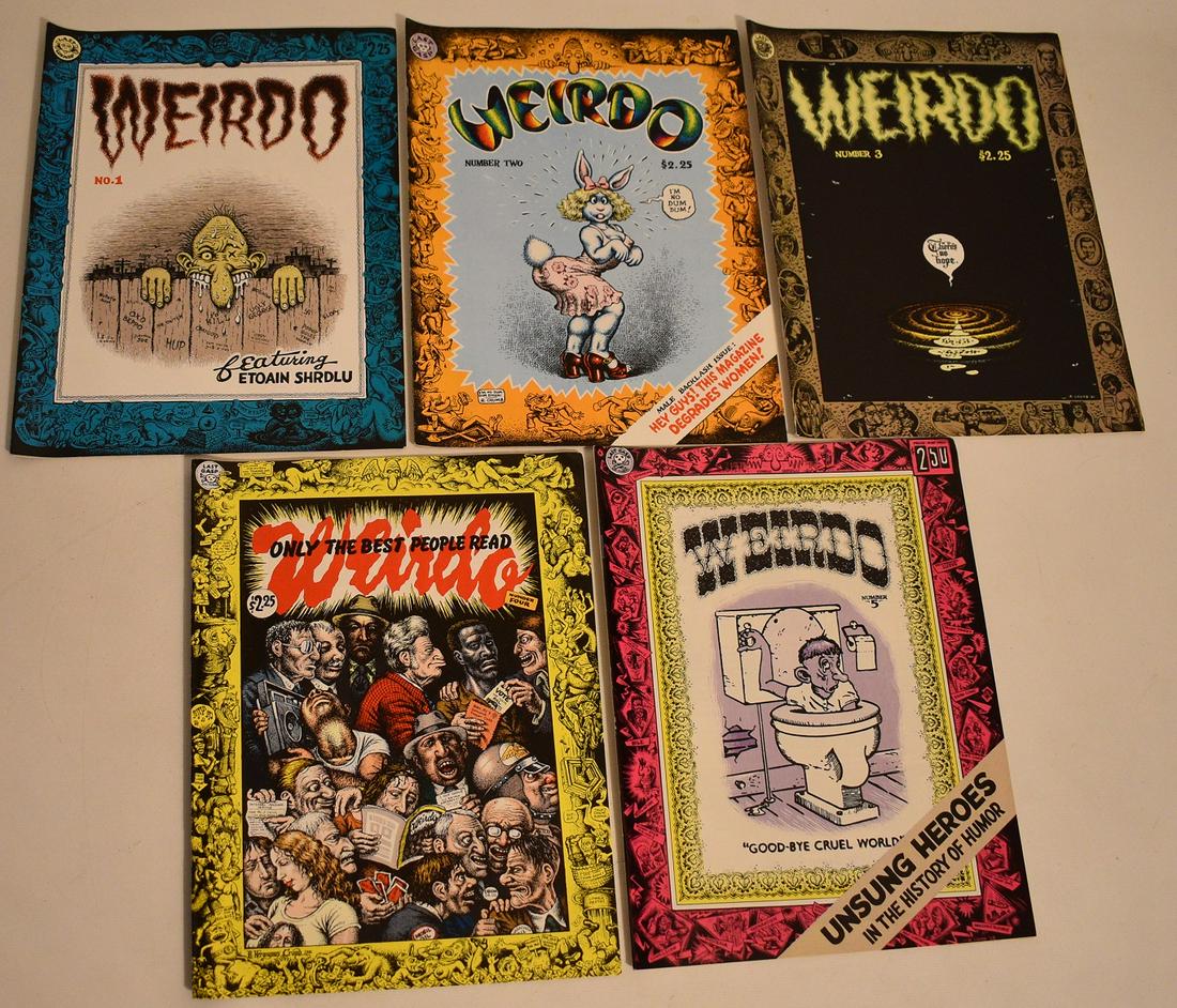 SET (5) UNDERGROUND COMICS WEIRDO #1-5, C. 1981: SET (5) UNDERGROUND COMICS WEIRDO #1-5, C. 1981