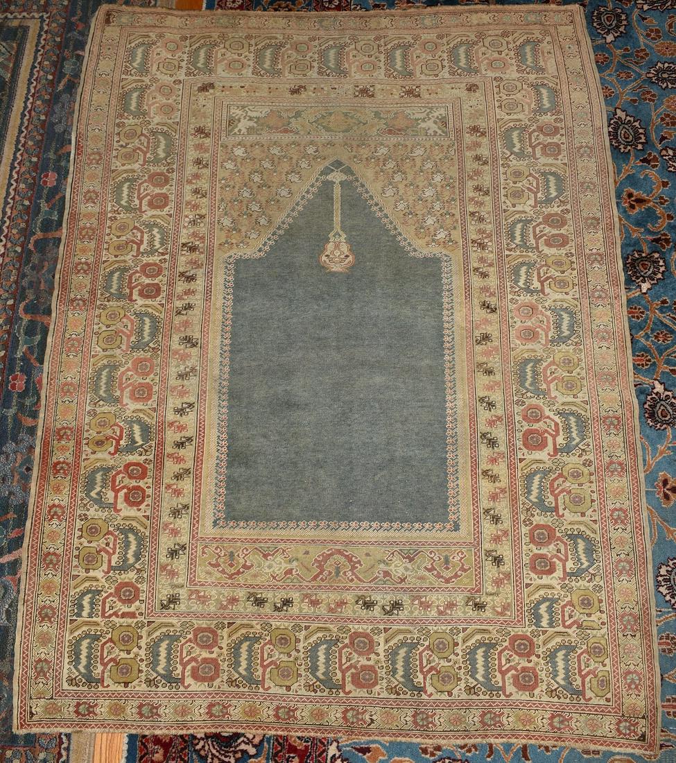 PERSIAN ORIENTAL PRAYER RUG, 19/20TH C.: PERSIAN ORIENTAL PRAYER RUG, 19/20TH C. 52" X 72"