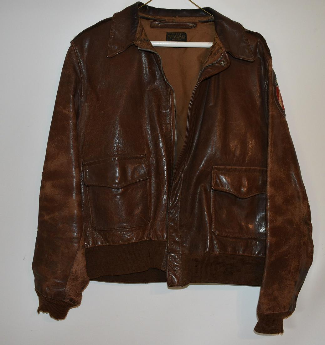 PERSONAL FLIGHT JACKET OF COLONEL ILYA A. TOLSTOY: PERSONAL FLIGHT JACKET OF COLONEL ILYA A. TOLSTOY (OFFICER W/ OFFICE OF STRATEGIC SERVICES (CIA) 1942-1946), GRANDSON OF FAMOUS RUSSIAN AUTHOR LEO (LEV) TOLSTOY (WAR & PEACE), WWII TYPE A-2 ARMY AIR F