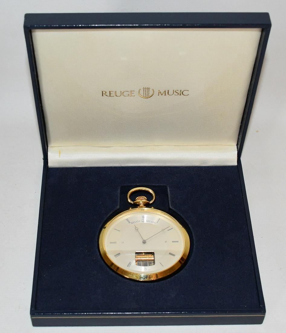 FINE REUGE MUSICAL POCKET WATCH, 20TH C. (1 of 11)