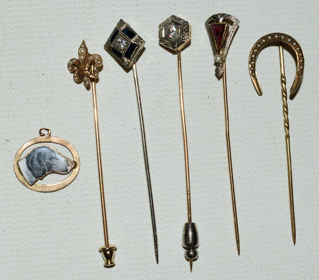 ART DECO 14KT. YELLOW/WHITE GOLD DIAMOND (1 of 14)