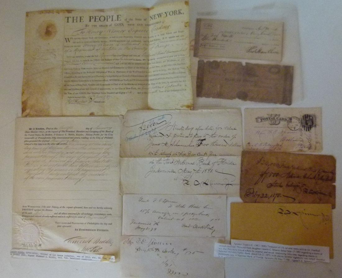 LOT (4) EARLY DOCUMENTS INCL. US NOTE, 18/19TH C. (1 of 18)