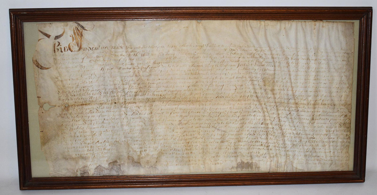 EARLY INDENTURE SALEM, MASS., WITCH HUNT c.1673 (1 of 18)
