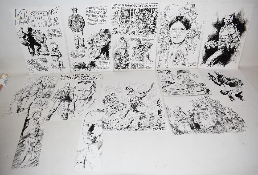 LOT (13) ORIGINAL P/I COMIC ILLUS. "DOC SAVAGE" (1 of 15)