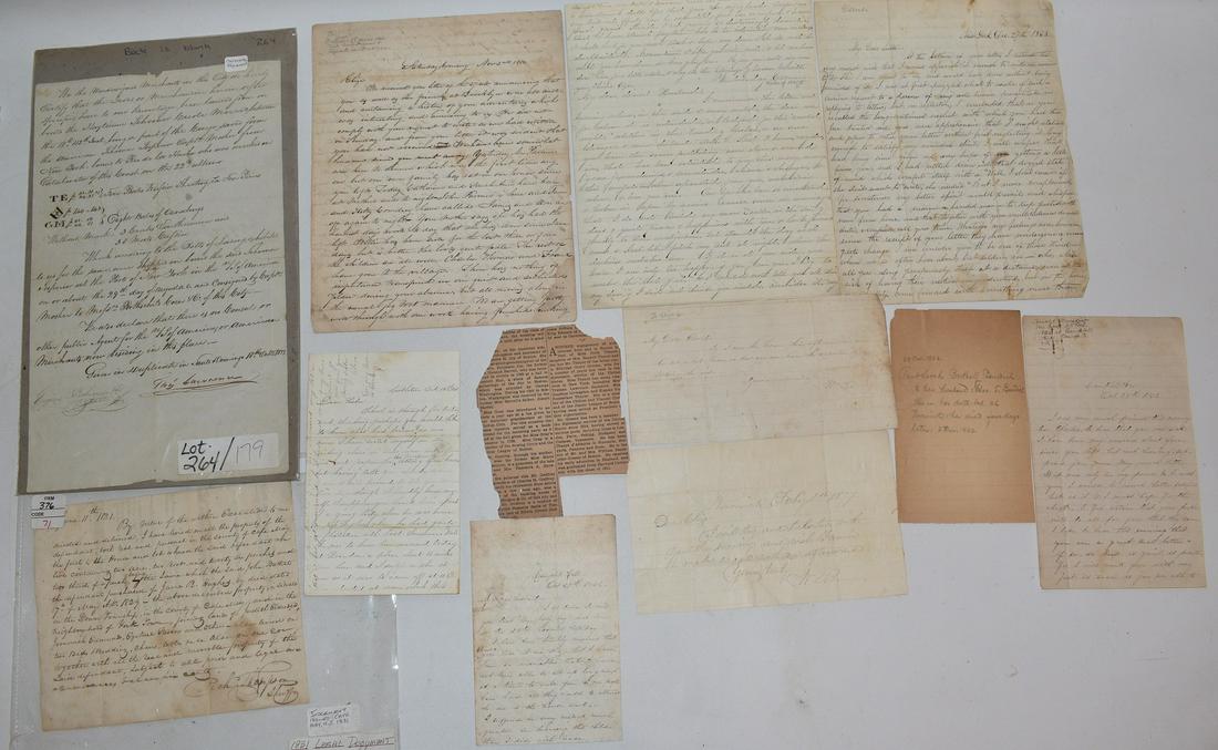 LOT (4) EARLY DOCUMENTS INCL. CIVIL WAR LETTER (1 of 13)